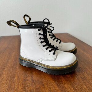 Dr. Martens Kids White and Black Boots